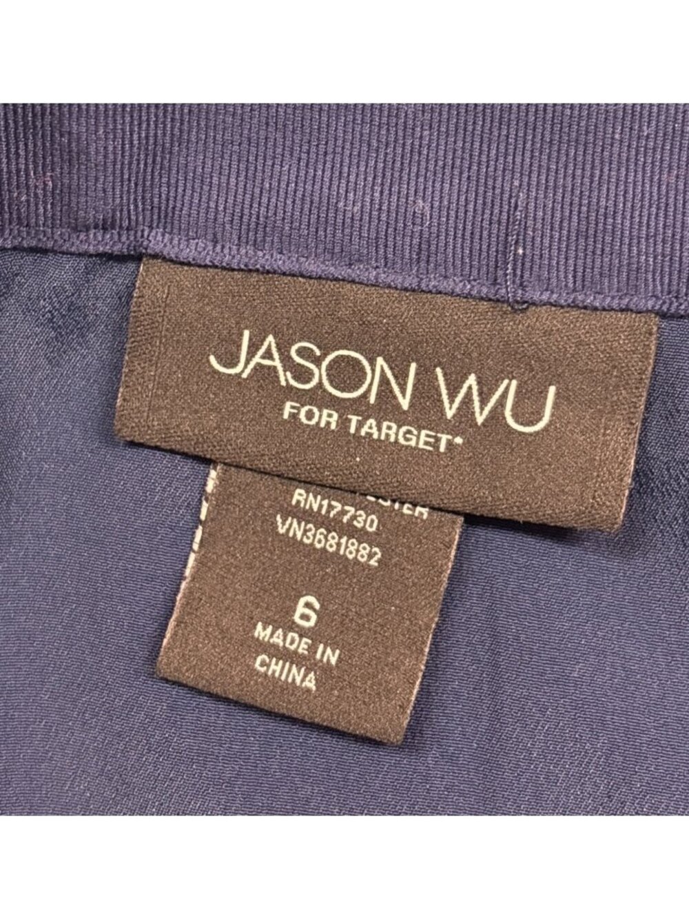 Jason Wu For Target Pleated A-Line Skirt 6 Knee Length Floral Navy Multicolor - Picture 3 of 4